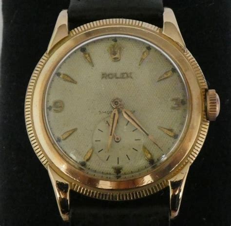 rolex solid gold coin edged case waffle dial